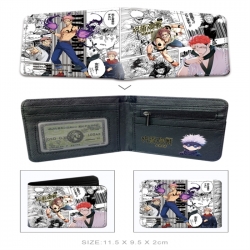 Jujutsu Kaisen 3D concave convex two fold  shortshort wallet leather wallet 11X9.5 60G