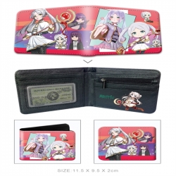 Frieren: Beyond Journey's 3D concave convex two fold  shortshort wallet leather wallet 11X9.5 60G