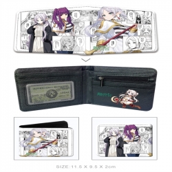 Frieren: Beyond Journey's 3D concave convex two fold  shortshort wallet leather wallet 11X9.5 60G