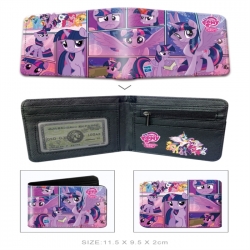 My Little Pony 3D concave convex two fold  shortshort wallet leather wallet 11X9.5 60G