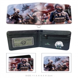 Operation Delta 3D concave convex two fold  shortshort wallet leather wallet 11X9.5 60G