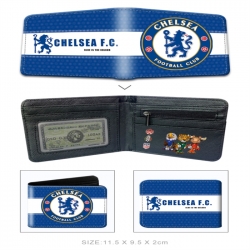 Chelsea F.C. 3D concave convex two fold  shortshort wallet leather wallet 11X9.5 60G