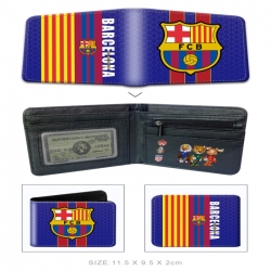 Barcelona 3D concave convex two fold  shortshort wallet leather wallet 11X9.5 60G
