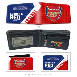 Arsenal 3D concave convex two fold  shortshort wallet leather wallet 11X9.5 60G