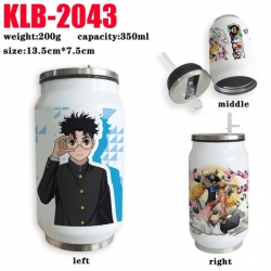 DANDADAN Anime Printed Stainless Steel Insulated Cup Straw Water Cup 350ML