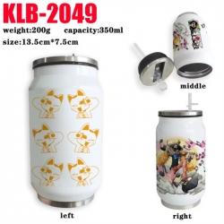 DANDADAN Anime Printed Stainless Steel Insulated Cup Straw Water Cup 350ML