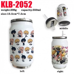 Chainsaw Man Anime Printed Stainless Steel Insulated Cup Straw Water Cup 350ML