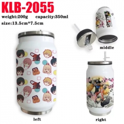 Chainsaw Man Anime Printed Stainless Steel Insulated Cup Straw Water Cup 350ML