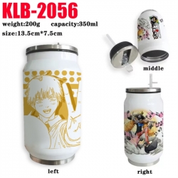 Chainsaw Man Anime Printed Stainless Steel Insulated Cup Straw Water Cup 350ML