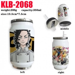 Tokyo Revengers Anime Printed Stainless Steel Insulated Cup Straw Water Cup 350ML