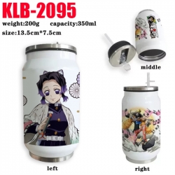 Demon Slayer Kimets Anime Printed Stainless Steel Insulated Cup Straw Water Cup 350ML