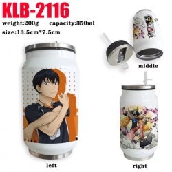 Haikyuu!! Anime Printed Stainless Steel Insulated Cup Straw Water Cup 350ML