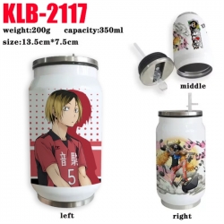 Haikyuu!! Anime Printed Stainless Steel Insulated Cup Straw Water Cup 350ML
