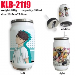 Haikyuu!! Anime Printed Stainless Steel Insulated Cup Straw Water Cup 350ML
