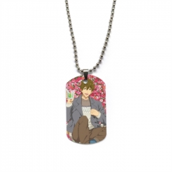 Free! Anime double-sided full color printed military brand necklace price for 5 pcs