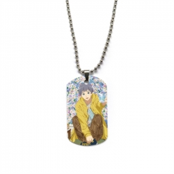 Free! Anime double-sided full color printed military brand necklace price for 5 pcs
