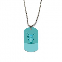 Pokemon Anime double-sided full color printed military brand necklace price for 5 pcs