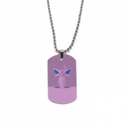 Pokemon Anime double-sided full color printed military brand necklace price for 5 pcs