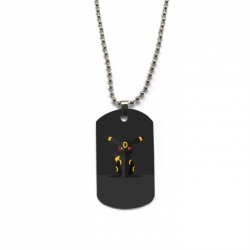 Pokemon Anime double-sided full color printed military brand necklace price for 5 pcs