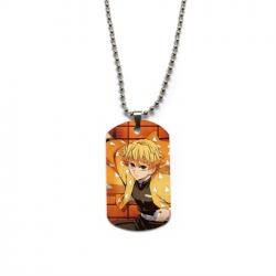 Demon Slayer Kimets Anime double-sided full color printed military brand necklace price for 5 pcs