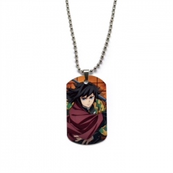 Demon Slayer Kimets Anime double-sided full color printed military brand necklace price for 5 pcs