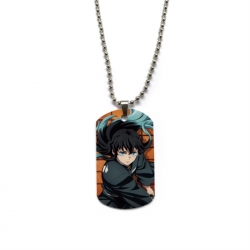 Demon Slayer Kimets Anime double-sided full color printed military brand necklace price for 5 pcs