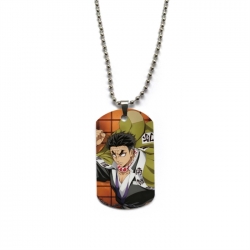 Demon Slayer Kimets Anime double-sided full color printed military brand necklace price for 5 pcs