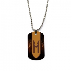 Harry Potter Anime double-sided full color printed military brand necklace price for 5 pcs