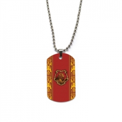 Harry Potter Anime double-sided full color printed military brand necklace price for 5 pcs
