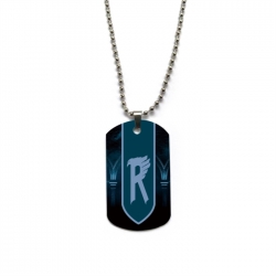 Harry Potter Anime double-sided full color printed military brand necklace price for 5 pcs