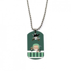 One Piece Anime double-sided full color printed military brand necklace price for 5 pcs