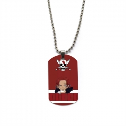 One Piece Anime double-sided full color printed military brand necklace price for 5 pcs