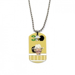 One Piece Anime double-sided full color printed military brand necklace price for 5 pcs