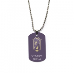 Black Clover Anime double-sided full color printed military brand necklace price for 5 pcs