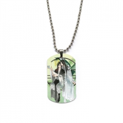 The wizard of the de Anime double-sided full color printed military brand necklace price for 5 pcs