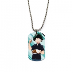 My Hero Academia Anime double-sided full color printed military brand necklace price for 5 pcs