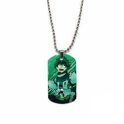 My Hero Academia Anime double-sided full color printed military brand necklace price for 5 pcs
