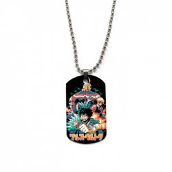 My Hero Academia Anime double-sided full color printed military brand necklace price for 5 pcs