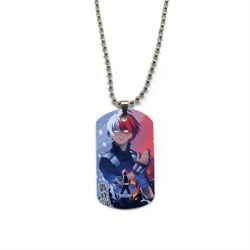 My Hero Academia Anime double-sided full color printed military brand necklace price for 5 pcs