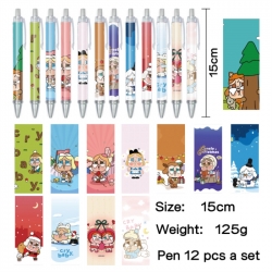 crybaby Anime peripheral student color picture ballpoint pen neutral pen 15cm a set of 12