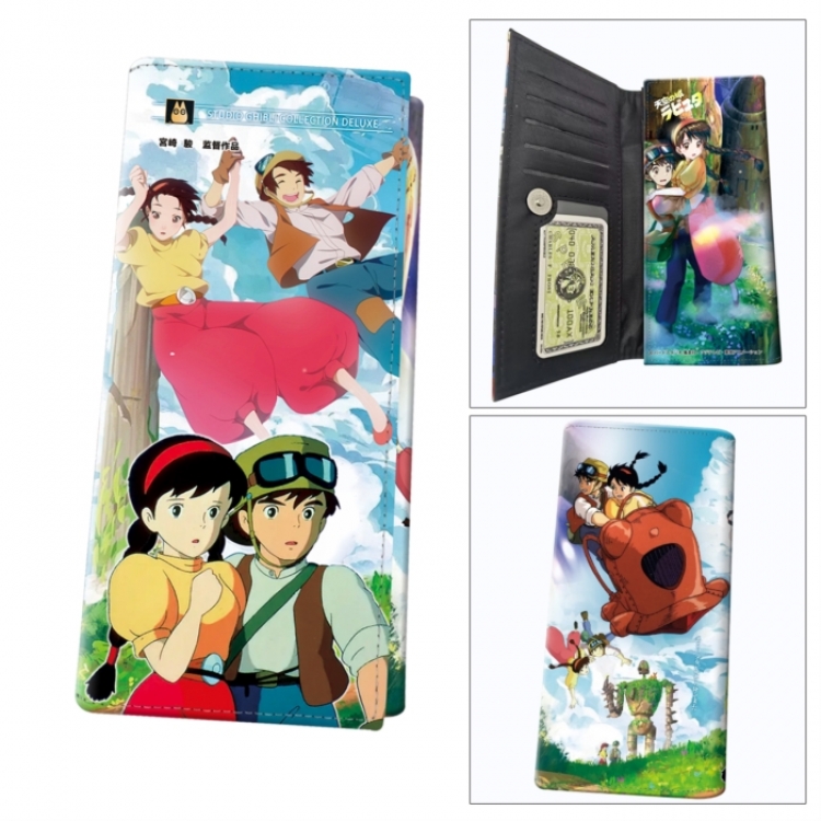 Castle in the Sky Anime wallet long wallet buckle storage bag 18.5x9.5x2CM 100g