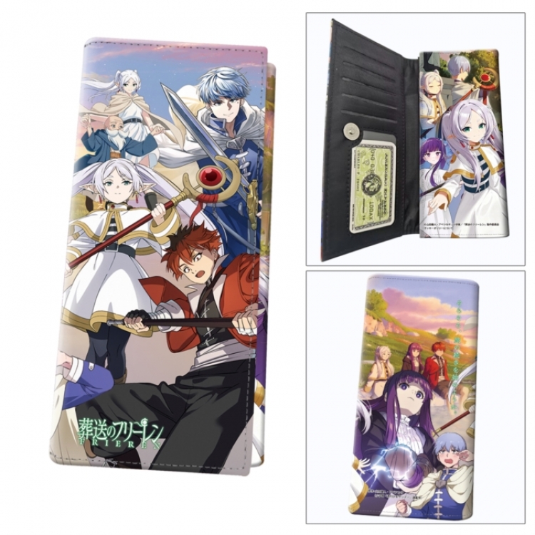 Frieren: Beyond Journey's Anime wallet long wallet buckle storage bag 18.5x9.5x2CM 100g