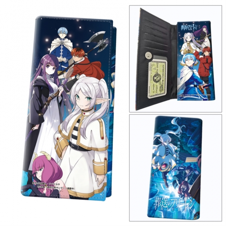 Frieren: Beyond Journey's Anime wallet long wallet buckle storage bag 18.5x9.5x2CM 100g