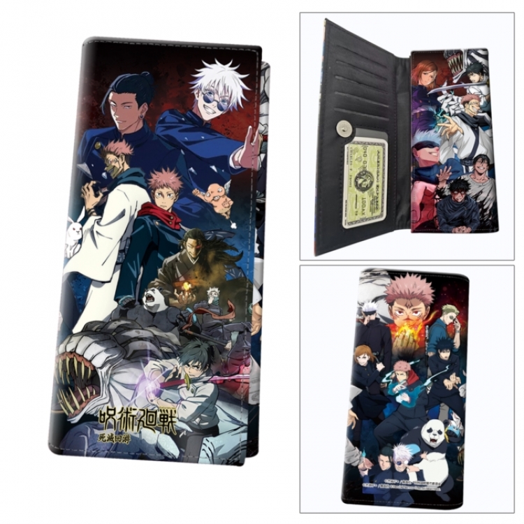 Jujutsu Kaisen Anime wallet long wallet buckle storage bag 18.5x9.5x2CM 100g