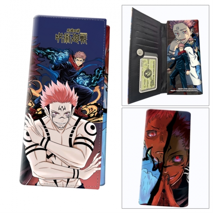 Jujutsu Kaisen Anime wallet long wallet buckle storage bag 18.5x9.5x2CM 100g