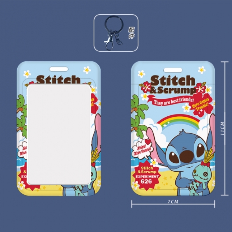 Lilo & Stitch 3D embossed hard shell card holder badge keychain price for 5 pcs
