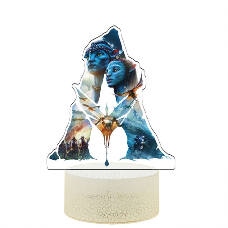 Avatar Acrylic Night Light 16 Color-changing USB Interface Box Set 19X7X4CM white base
