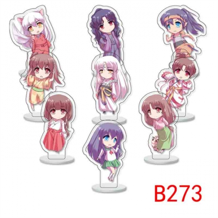 Inuyasha Anime Character acrylic Small Standing Plates  Keychain 6cm a set of 9