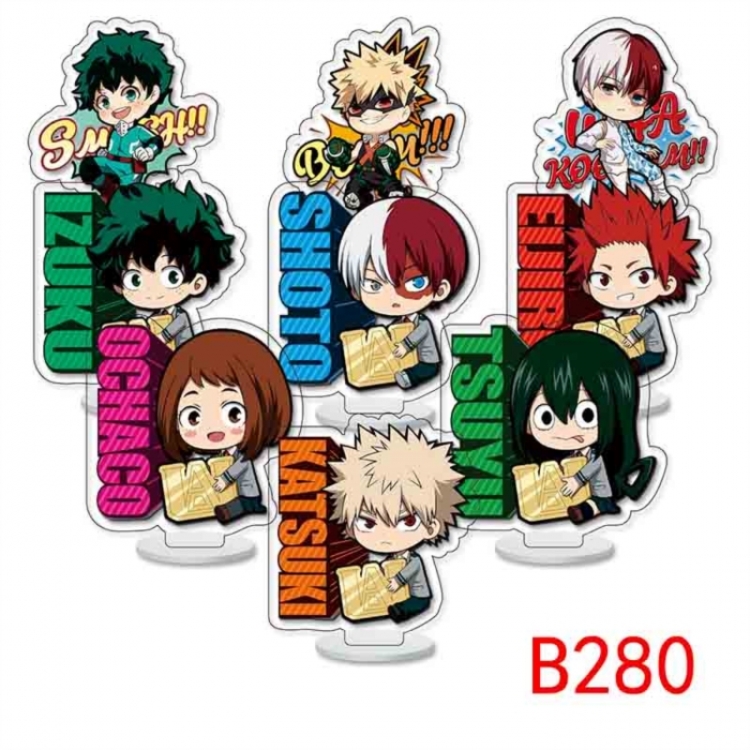My Hero Academia Anime Character acrylic Small Standing Plates  Keychain 6cm a set of 9