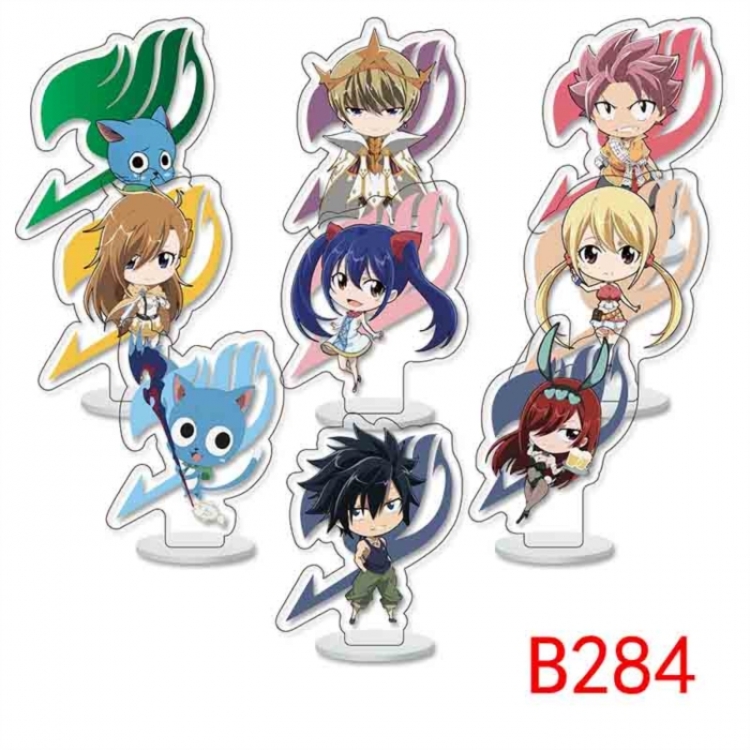 Fairy tail Anime Character acrylic Small Standing Plates  Keychain 6cm a set of 9